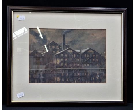 W.E. MAYES: PREES BROS LTD WAREHOUSE, POOLE (?), early 20th century, watercolour 20 x 28cm plus frame