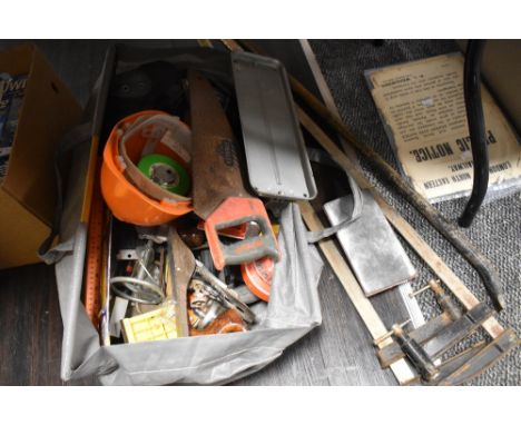 A selection of builders tools and DIY items