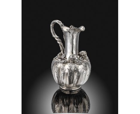 A fine George IV presentation silver regimental ewer, by John Bridge, London 1828, the base engraved 'Rundell Bridge and Rund