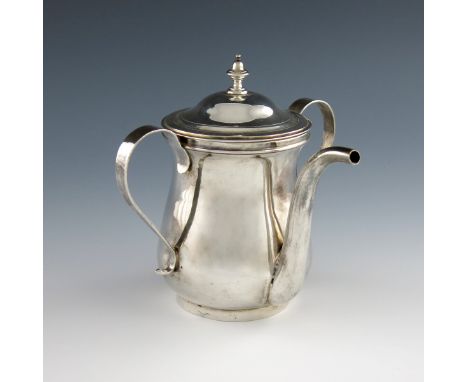 A George III silver invalid's feeding cup, possibly by Francis Crump, London 1772, baluster form, scroll handles, the unmarke