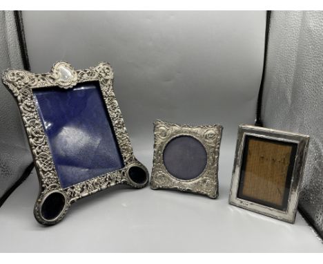 Three HM Silver Picture Frames 