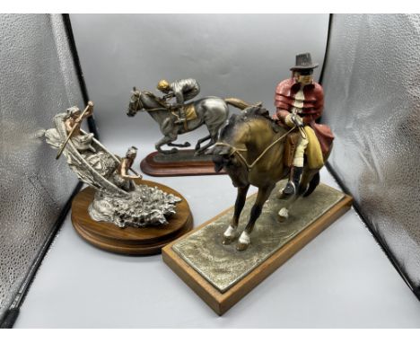 Dick Turpin on Black Bess - Table Lighter, Cameron Sculptures - Jokey on the Horse, and Peter C. Sedlow - Whitewater Rush. 