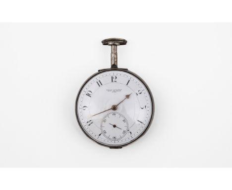 A VERY INTERESTING LATE 18TH CENTURY SILVER CASED POCKET CHRONOMETER BY THOMAS EARNSHAW the white enamel dial signed Thomas E