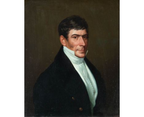 English school, ca.1820."Portrait of a gentleman.Oil on canvas.Measurements: 72 x 59 cm; 96 x 81 cm (frame).Male portrait, of