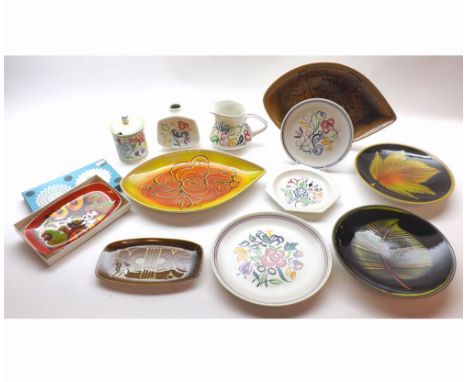 A Mixed Lot of Poole Pottery Wares to include Aegean pattern Dishes, Plates plus various Poole Floral Wares to include Preser