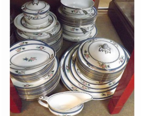 A good quantity Booths Floral Decorated Dinner Wares, Pattern No 9524, comprising: large Covered Tureen, further Sauce Tureen