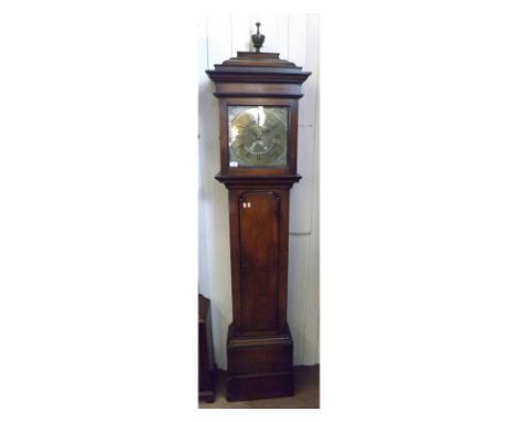 A late 18th Century and later Oak cased 30-hour Longcase Clock, Whitehurst - Derby, the case with overhanging cornice and mou