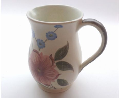 Radford floral decorated Jug with looped handle, 6" high 
