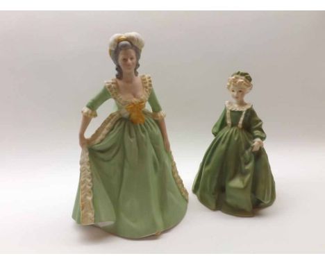 A Mixed Lot comprising: a Royal Worcester Figurine, Grandmother's Dress; together with Franklin Porcelain Figurine, Mary Anto