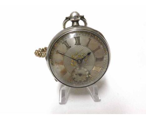 A last quarter of the 19th Century Silver Cased Open Face Lever Watch, Adam Burdess - Coventry, 15022, the frosted gilt and j