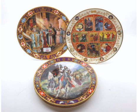 A quantity of Modern Collectors Plates, to include Royal Doulton Kings and Queens of the Realm Series, Wedgwood Dickens Chara