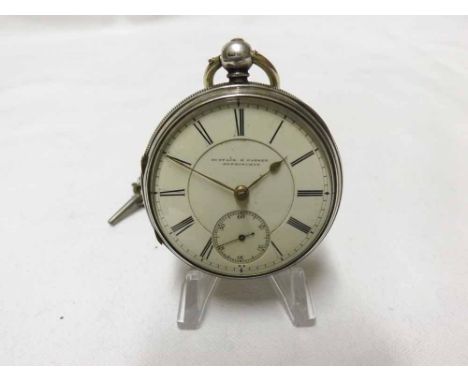 A last quarter of the 19th Century Silver Cased Open Face Lever Watch, Eustace G Parker - Altringham & Knutsford, No 4440, th