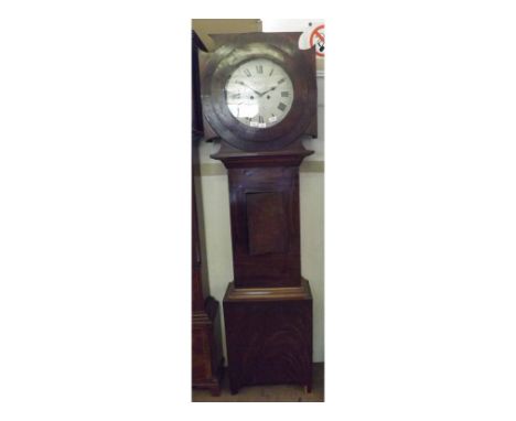 A 1st half of the 19th Century Mahogany Cased 8-Day Longcase Clock, H Smith - York, the hood loosely modelled on a Maltese Cr