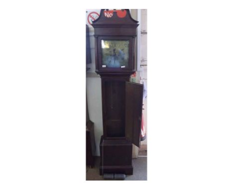 An early 19th Century Mahogany cased 8-day Longcase Clock, John Collings - Sodbury, the case with overhanging cornice surmoun