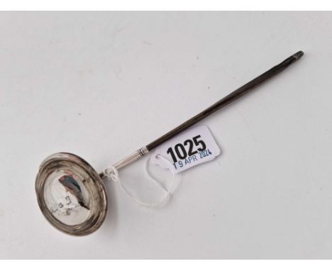 A small toddy ladle with whale bone handle by EM?