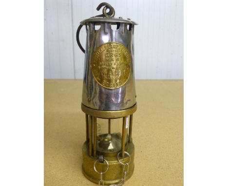 Protector GR6S brass and steel miners lamp No. 4471 (22.5cm) 
