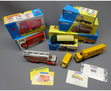 Corgi Classics Blue Circle Foden &amp; Ken Thomas Bedford 1996 Anniversary, Arrow Bulk Carriers Foden S21 Tanker, National Be