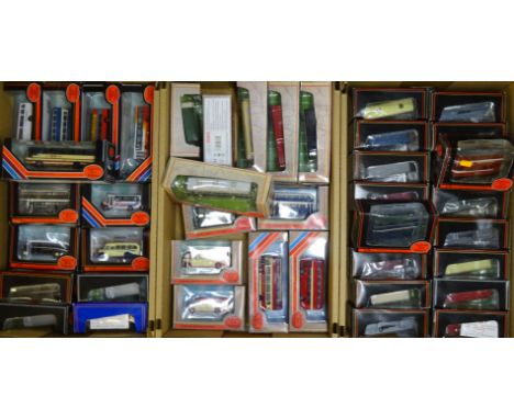Large collection of Exclusive First Editions 1:76 scale die cast models of Buses Trolley Buses and Coaches, all boxed (40)