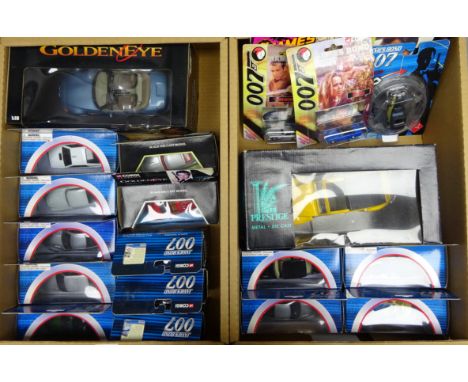 Twenty-two James Bond 007 die-cast models, predominantly by Corgi, various scales, all in window boxes or unopened blister pa