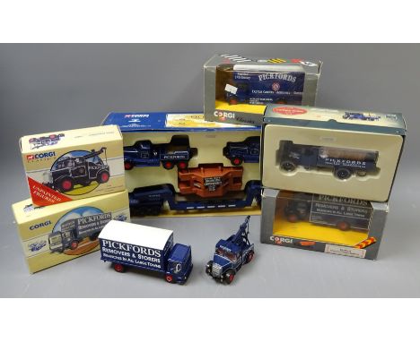 Corgi Classics die cast Pickfords models incl.55201 Diamond T Ballast (x2) with 24 Wheel Girder Trailer &amp; Steel Casting L