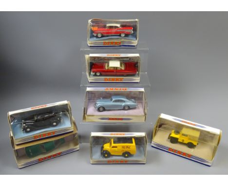 Matchbox Dinky Collection 1:43 scale die cast vehicles, Bentley R Continental, Chevrolet Bel Air, Ford 10cwt Van, Ford V8 Pil