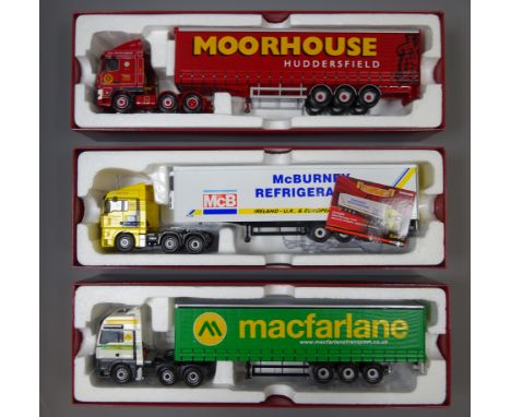 Corgi 1:50 scale die cast Hauliers of Renown Macfarlane MAN TGA Ltd.ed. 1108/1510, McBurney MAN TGX Fridge, Ltd.ed. 56/1350, 