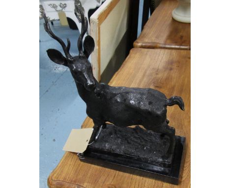 BRONZE STATUE, on marble base. 