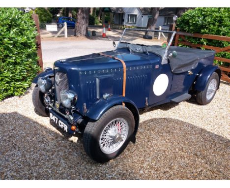A 1970 NG TA Mk II, registration number 847 CFR, blue. This NG TA has been constructed using a MG B GT donor vehicle. The Nic