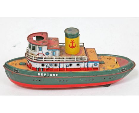 A Japanese vintage tin plate electric boat 'Neptune'.