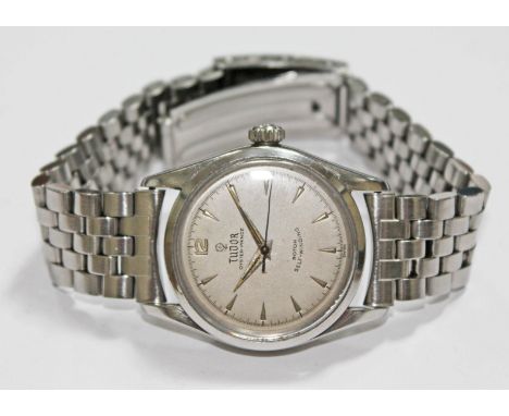 A gent's Rolex Tudor Oyster-Prince Rotor Self-Winding stainless steel vintage wristwatch, diam. 3.4cm. Condition Report - app