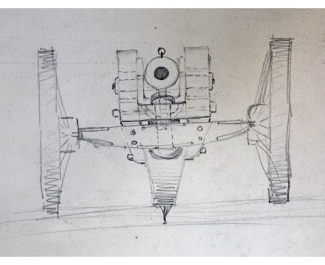 15 rolled pencil sketches and technical drawings depicting the 1st Armstrong Gun by Sir William George Armstrong, most on M &