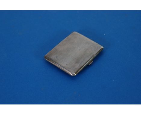 AN ENGINE TURNED SILVER CIGARETTE CASE, Birmingham 1946, 3 1/2oz 
