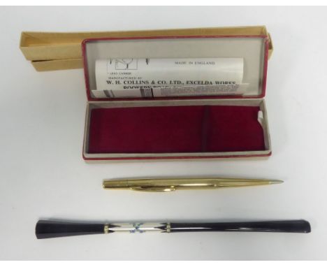 'LIFE LONG' PROPELLING PENCIL with engine turned rolled gold case, pull-off cap type, boxed with instructions, and a lady's l