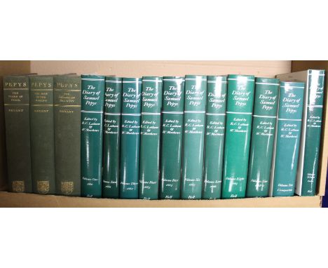 PEPYS SAMUEL. The Diary. 11 vols. Orig. cloth in d.w's, near new cond. 1970's/1980's; also 3 others.&nbsp; (14). 