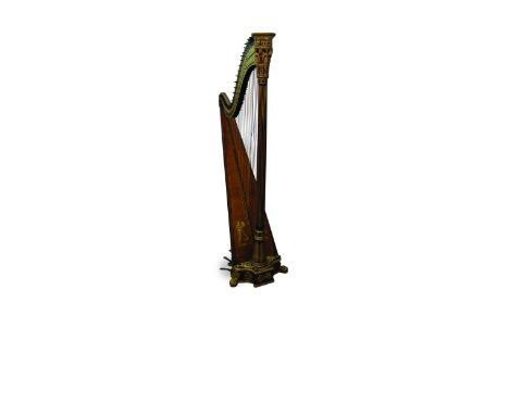 Harp A double-action pedal harp inscribed 'J C Schwieso & Cos., patent, 19 Gt. Marlborough St.,  London, No. 808', circa 1850