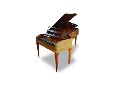 A late 18th, or early 19th century style grand piano after Walter by Marfleet, Witney The cherry veneered case with cast gilt