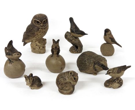A collection of Poole pottery animals, by B. Linley Adams