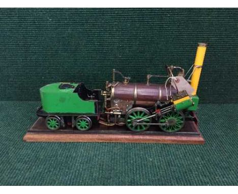 A good quality scratch built model steam engine on plinth