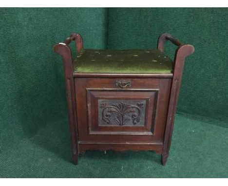A Victorian mahogany piano stool 