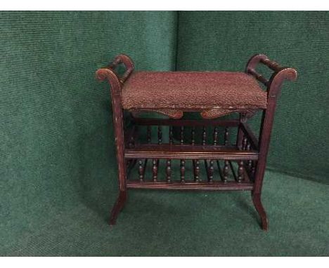 A Victorian mahogany piano stool 