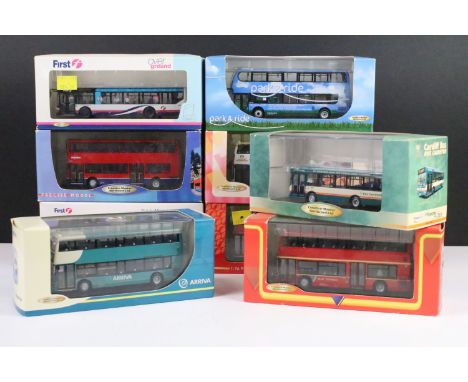 Nine boxed / cased Creative Master Northcord Ltd Creative Masters diecast model buses to include UKBUS 2005 First London, UKB