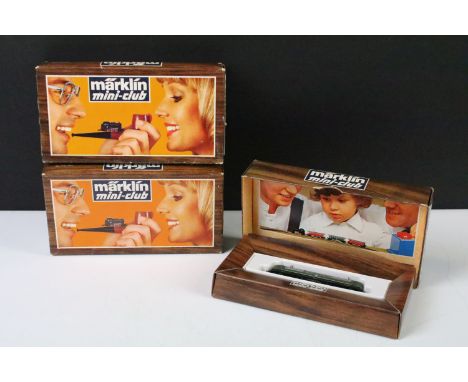Three boxed Marklin Mini Club Z gauge locomotives to include 8857, 8864 and 8858 