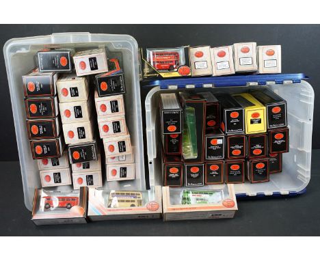 48 Boxed 1/76 scale EFE Exclusive First Editions diecast model buses to include 4 x London Transport Museum Victoria Coach St