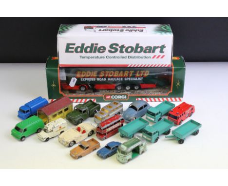 Quantity of boxed and unboxed diecast models to include 2 x boxed Eddie Stobart related models featuring Corgi 59504 and Atla