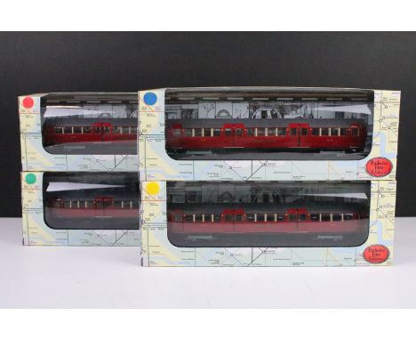 Set of four boxed 1/76 scale EFE Exclusive First Editions The London Underground 1938 London Tube Stock Piccadilly Line dieca