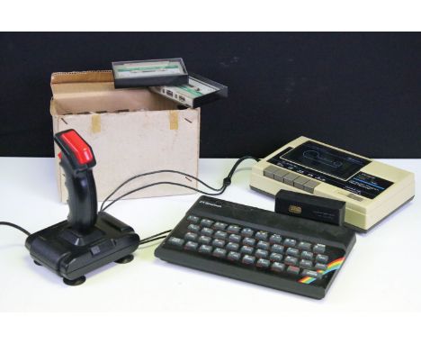 Retro Gaming - Sinclair ZX Spectrum 48K Personal Computer with Spectravideo joystick, together with a quantity of games to in