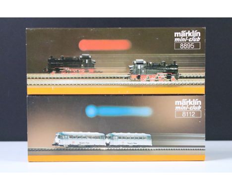 Two boxed Marklin Mini Club Z gauge locomotives to include 8112 and 8895 