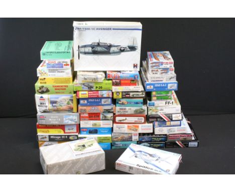 48 Boxed plastic model kits to include Academy, Accurate Miniatures, Mirage Hobby, Premiere, AZ Models, RPM, Special Hobby et
