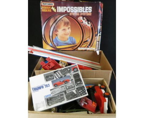Collection of 80s onwards toys and games to include Peyo / Schleich Smurfs figures, original Palitoy Action Man with accessor