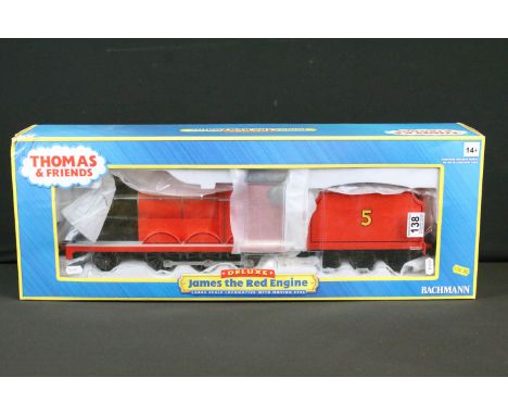 Boxed Bachmann G scale Thomas &amp; Friends Deluxe 91403 James the red engine locomotive 